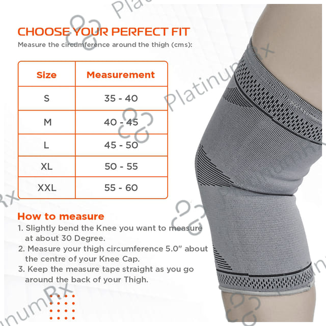 Vissco Stretchable 2D Knee Cap, Knee Support for Pain Relief and Injury in Pair Medium