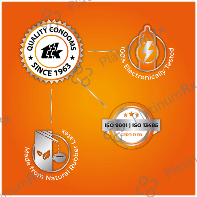 Skore Flavored Dotted & Coloured Orange Flavour Condoms 10s