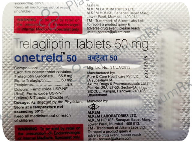 Onetrela 50mg Tablet 4s