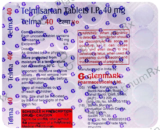 Telma 40mg Tablet 30s