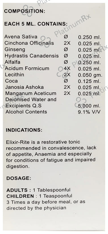 LDD Bioscience Elixir-Rite Restorative Tonic 450 ml