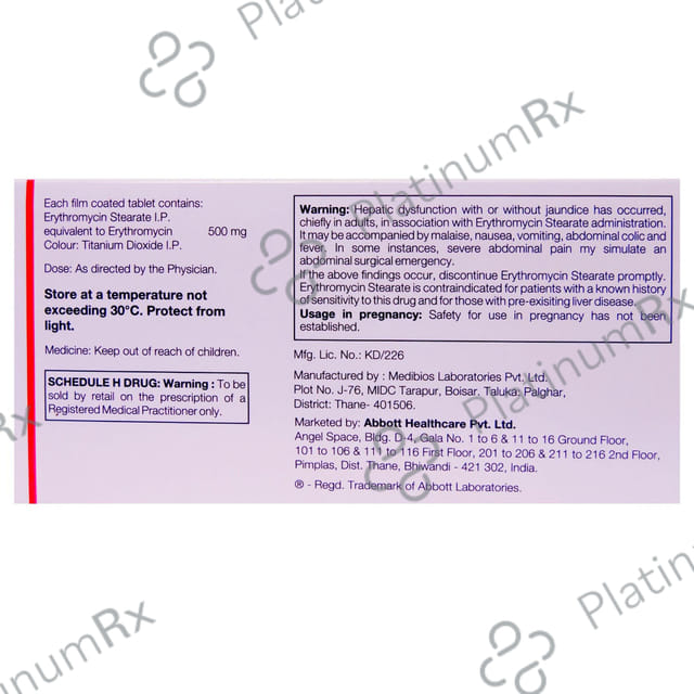 New Erythrocin 500mg Tablet 10s