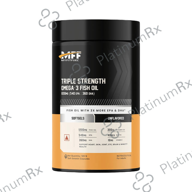 MyFitFuel Triple Strength Omega 3 Fish Oil 1200mg Soft Gelatin Capsule 120 capsules