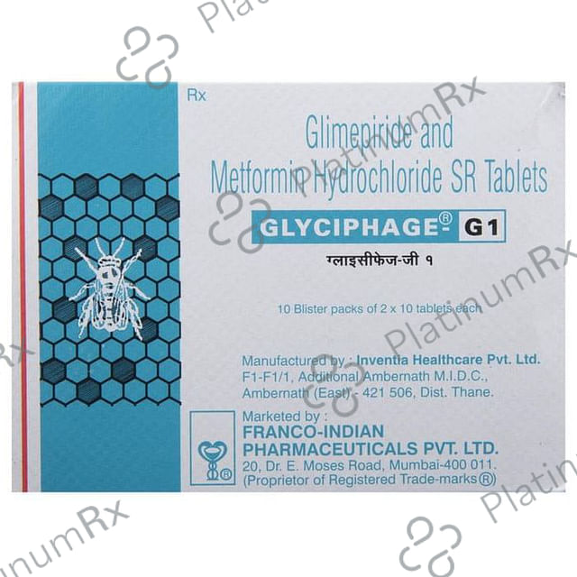 Glyciphage G 1/500mg Tablet PR 10s