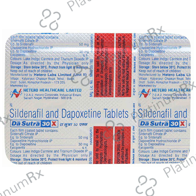 DA Sutra 50/30mg Tablet 4s