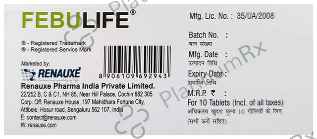 Febulife 40mg Tablet 10s