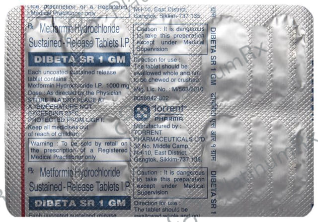 Dibeta SR 1gm Tablet 10s