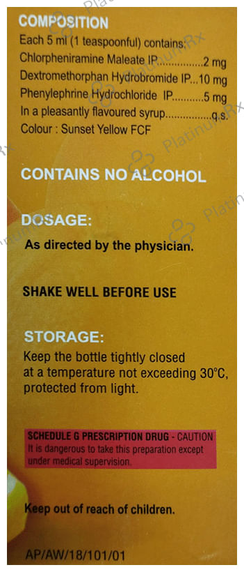 Orange CS Syrup 100 Syrup