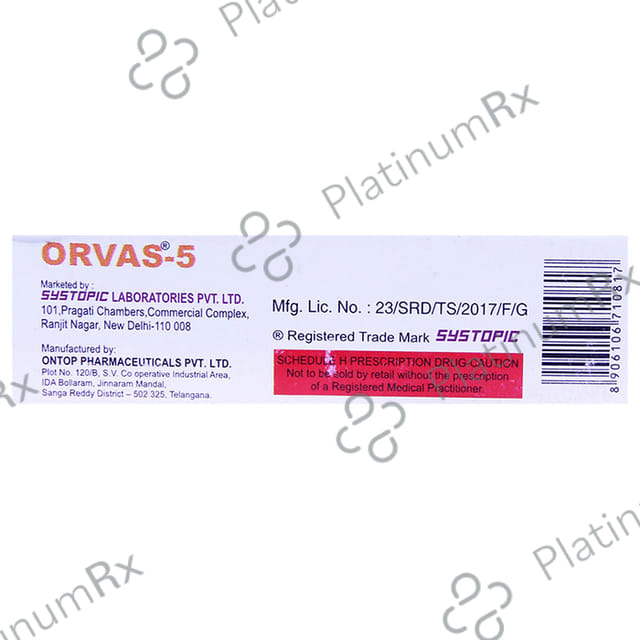 Orvas 5mg Tablet 10s