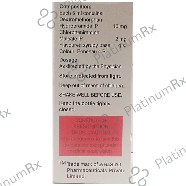 Zerotuss D 2/10mg Junior Syrup 60ml
