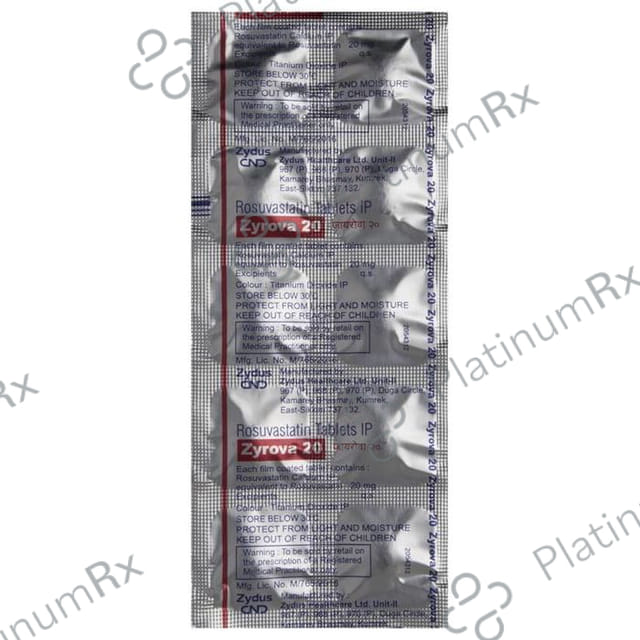 Zyrova 20mg Tablet 10s