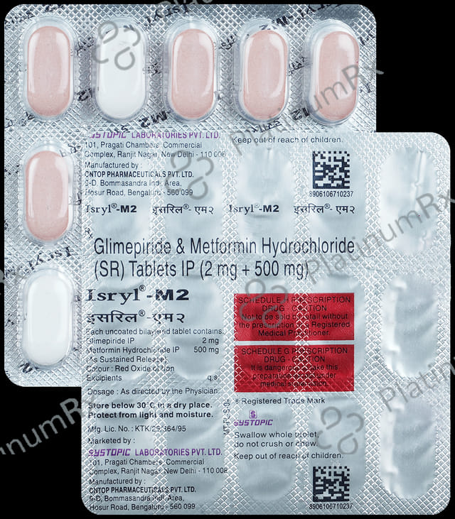 Isryl M2 2/500mg Tablet SR 15s