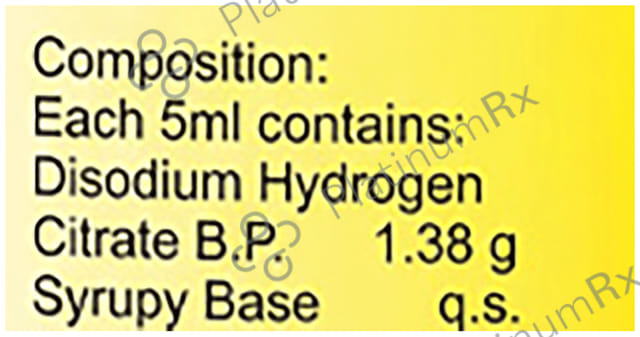 Oricitral 1.38gm Lemon Flavour Syrup 100ml