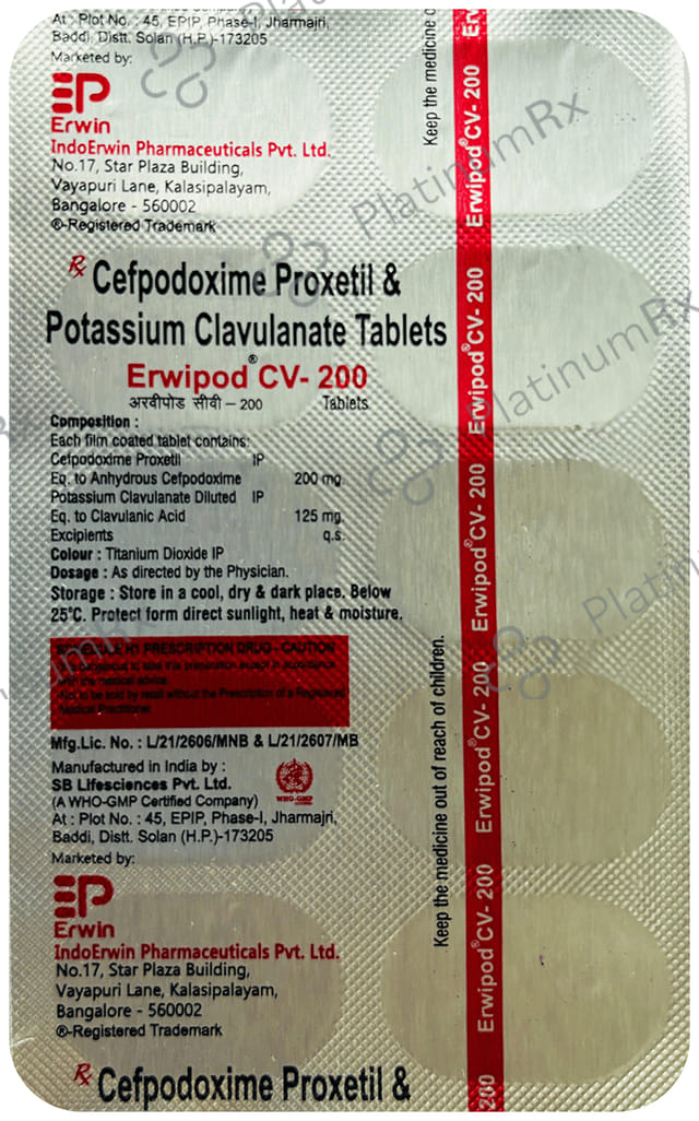 Erwipod CV 200mg Tablet 10s