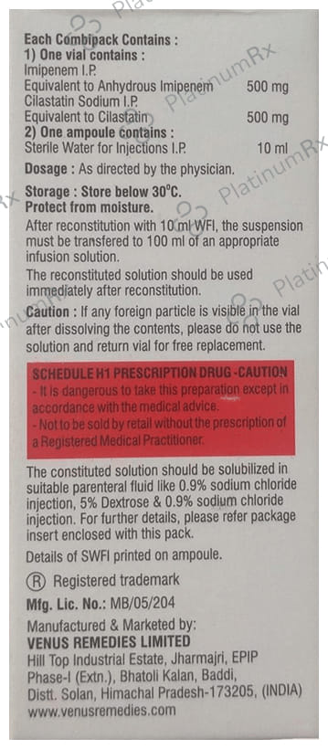 Lastinem 500/500mg Injection 10ml