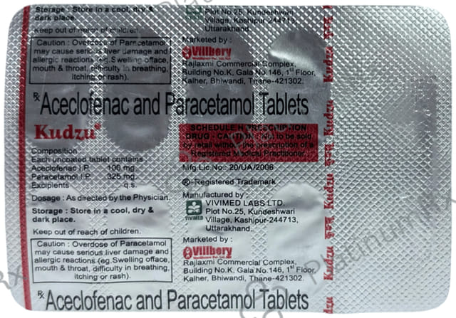 Kudzu 100/325mg Tablet 10s