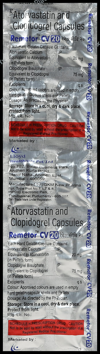 Remetor CV 20/75mg Capsule 10s