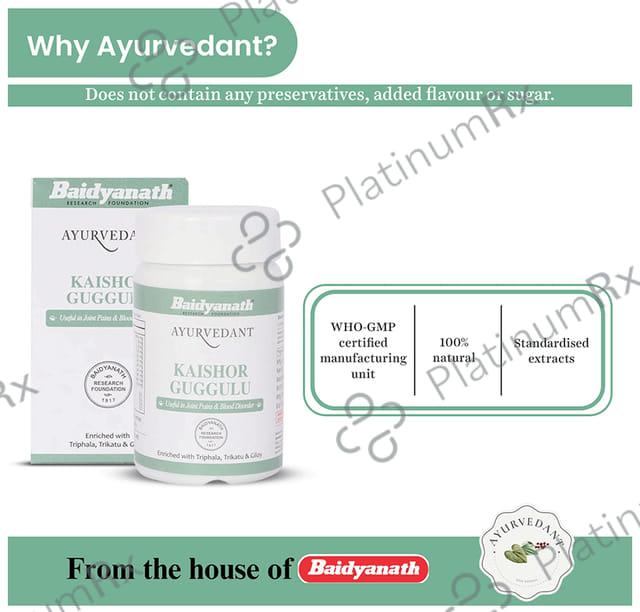 Baidyanath (Jhansi) Ayurvedant Kaishor Guggulu Tablet