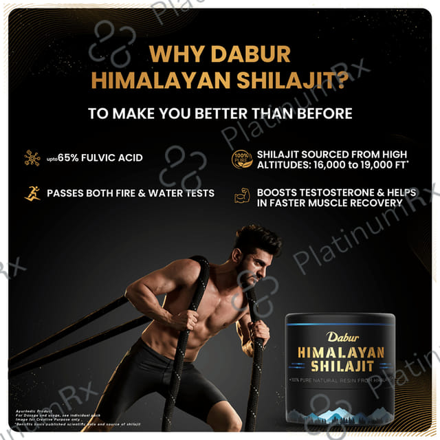 Dabur Himalayan Shilajit Resin -100% Pure Natural Shilajeet -Boosts Stamina, Vitality & Immunity