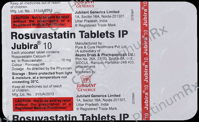 Jubira 10mg Tablet 15s