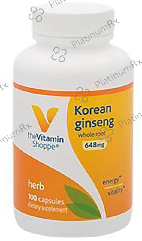 The Vitamin Shoppe Korean Ginseng 648mg Capsule