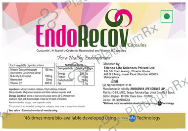 EndoRecov Capsule with Curcumin, N-Acetyl-L-Cysteine, Resveratrol & Vitamin D