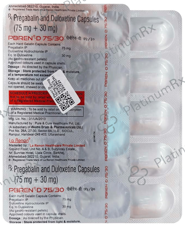 Pbren D 75mg/30mg Capsule