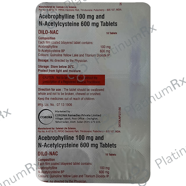 Dilo Nac 100/600mg Tablet 10s
