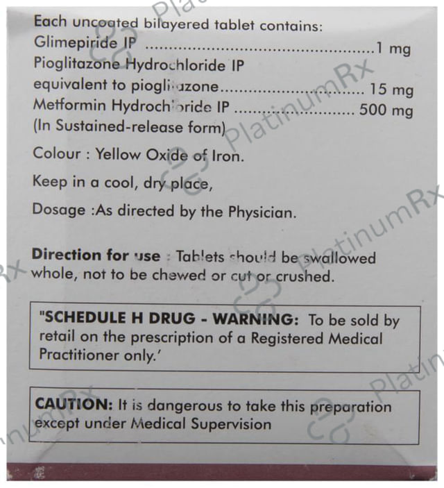 Tripride 1/500/15mg Tablet SR 15s