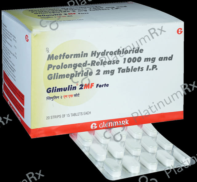 Glimulin 2/1000mg MF Forte Tablet PR 15s