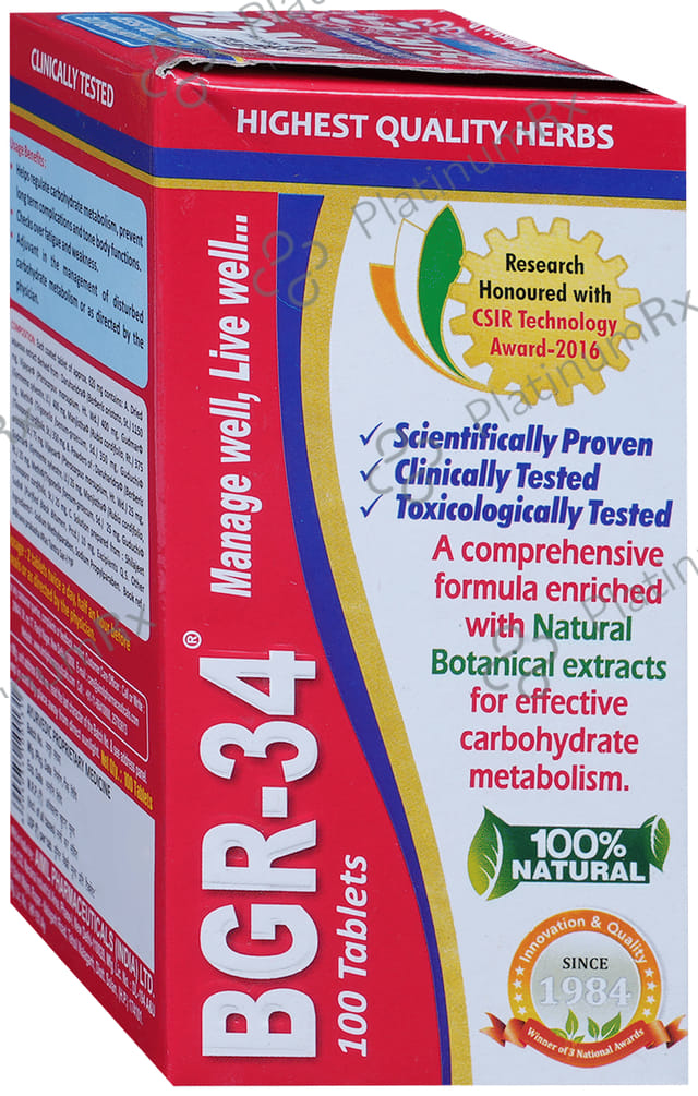 Bgr 34 Tablet 100s