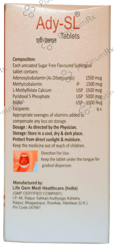 Ady SL Delicious Sugar Free Tablet 10s