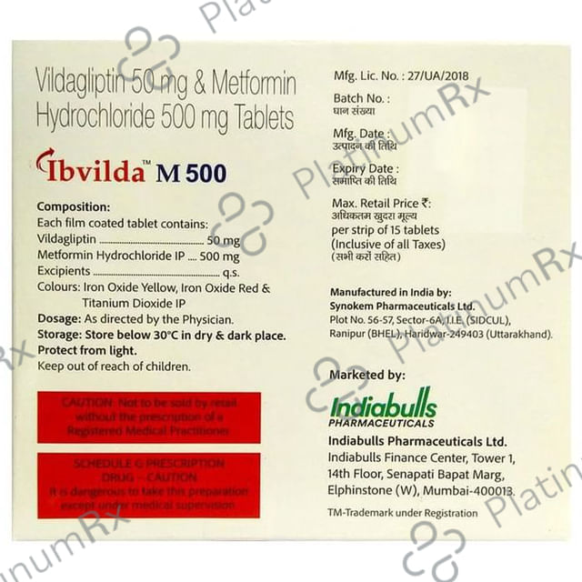 Ibvilda M 500 Tablet