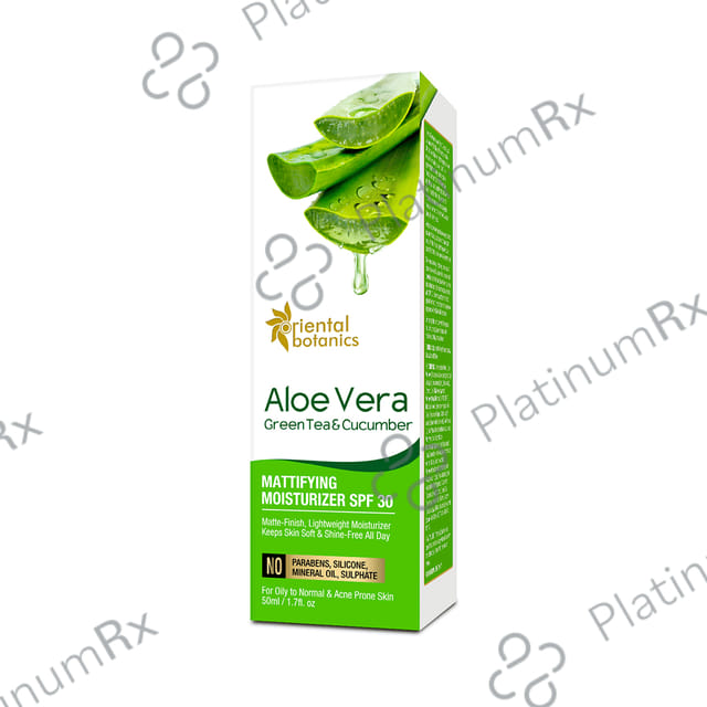 Oriental Botanics Aloe Vera Green Tea & Cucumber Mattifying SPF 30 Moisturizer 50ml