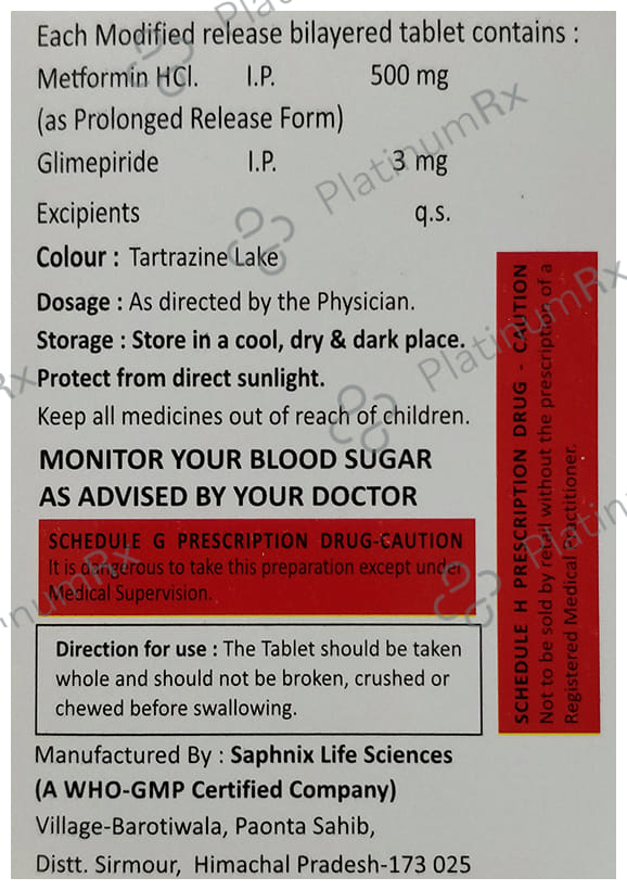 Glimecaid-M 3 Tablet PR