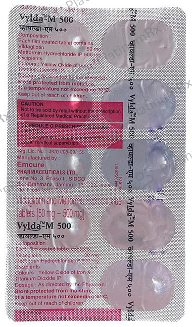 Vylda M 500/50mg Tablet 10s