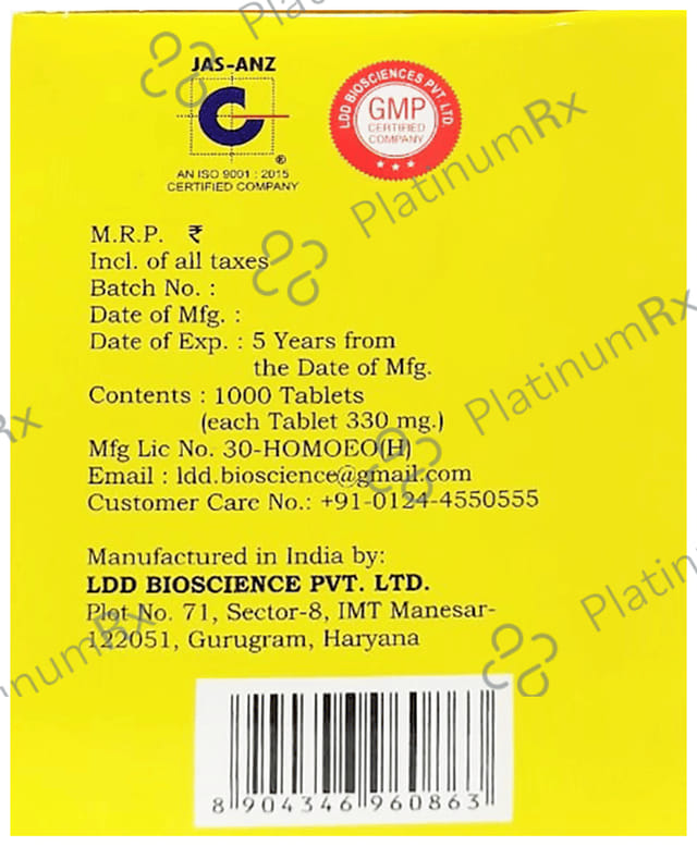 LDD Bioscience Yelo-Lax Tablet 1000 tablets