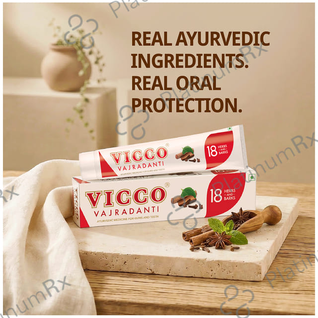 Vicco Vajradanti Ayurvedic Medicine for Healthy Gums and Teeth - Regular 150 gm