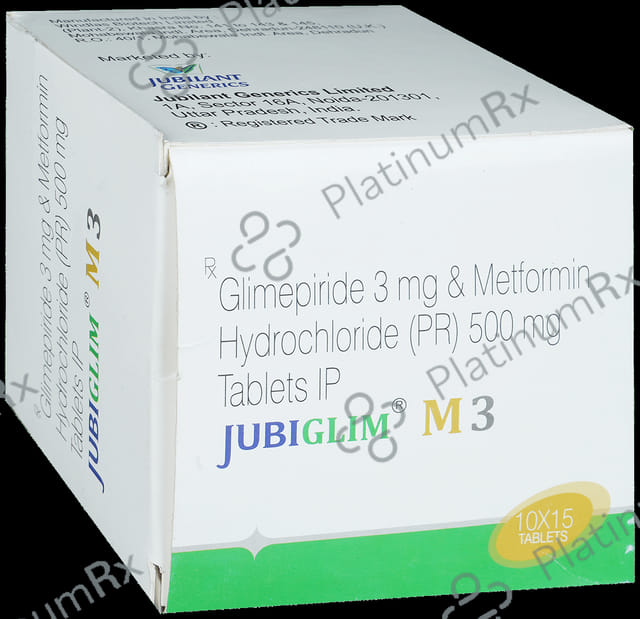 Jubiglim M 3/500mg Tablet 15s