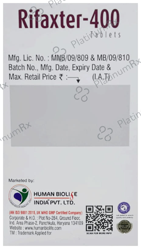 Rifaxter 400mg Tablet