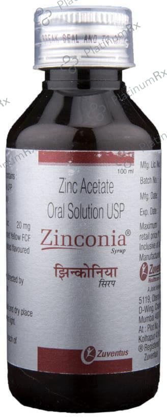 Zinconia 20mg Syrup 100ml