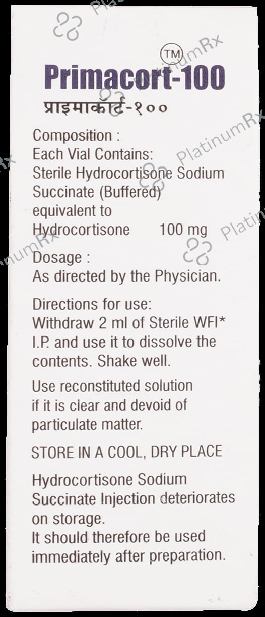 Primacort 100mg Injection 5ml