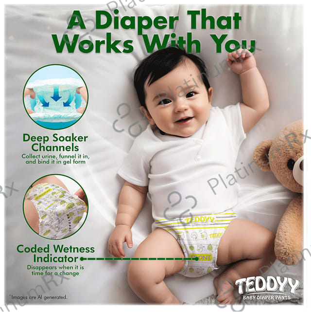 Teddyy Easy Baby Diaper Pants with Soft ElasticMedium 34s
