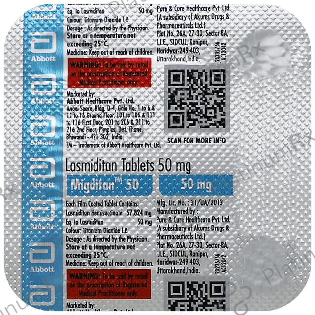 Migditan 50mg Tablet 4s
