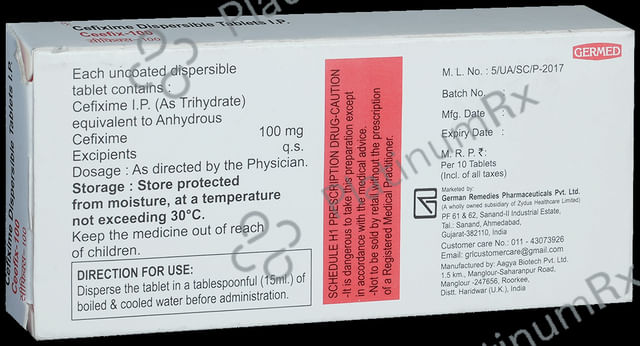 Ceefix 100mg Tablet 10s