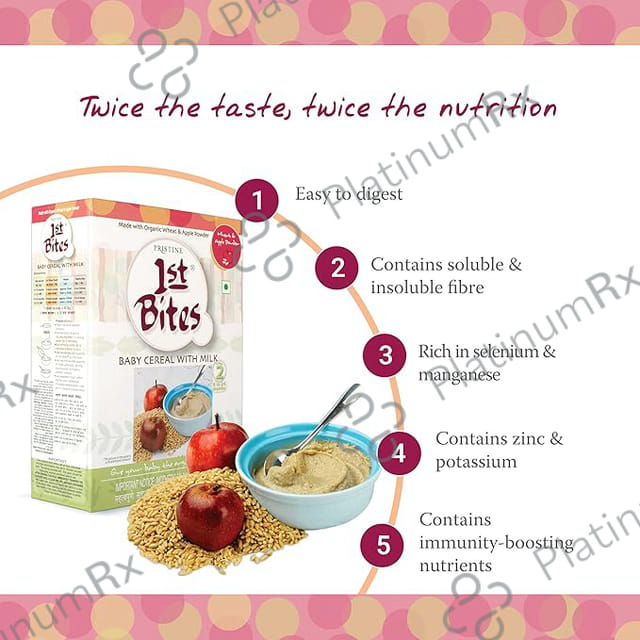 1st Bites Stage 2 Wheat And Apple Baby Cereal Powder 300gm