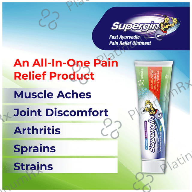 Medopharm Wellness Supergin Ointment for Muscle Aches, Joint Discomfort, Arthritis, Sprains, and Strains