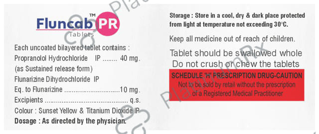 Fluncab PR 10/40mg Tablet SR 10s