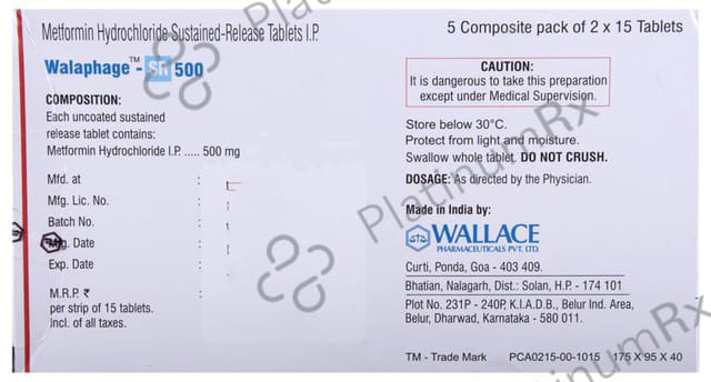 Walaphage SR 500mg Tablet 15s
