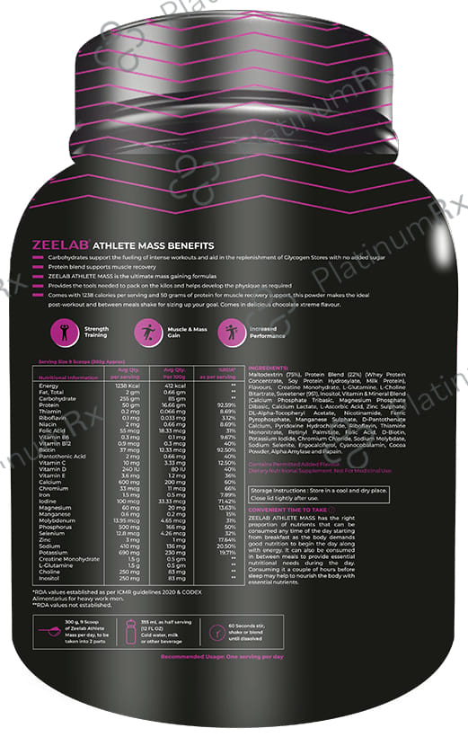 Zee Laboratories Athlete Whey Protein Salted Caramel